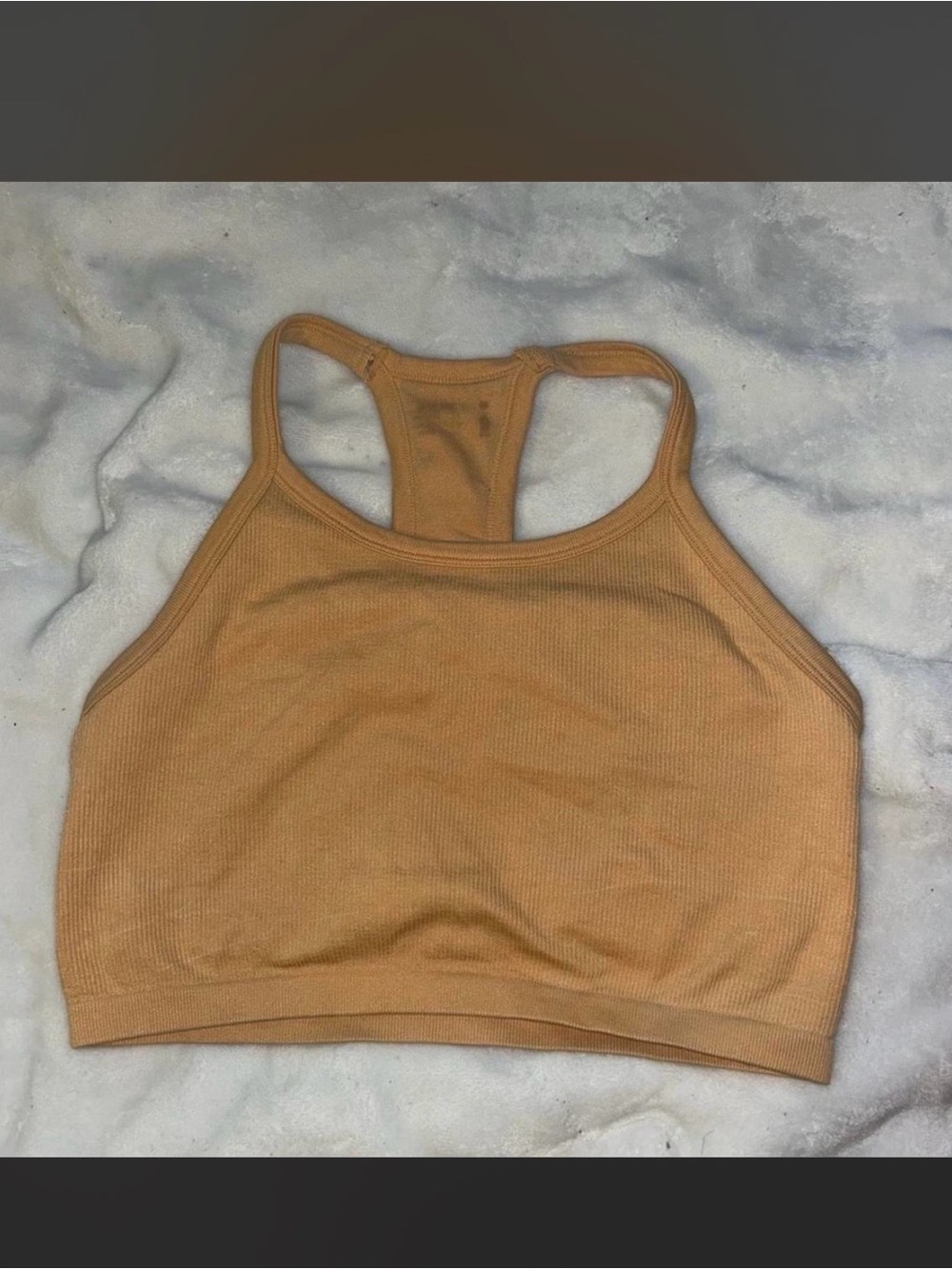 aerie Ribbed Racerback Brami in Camel